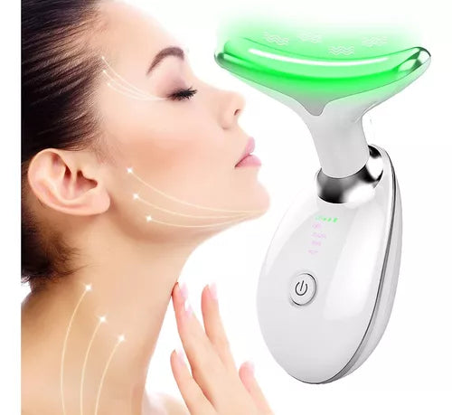 "Tono Perfecto" - Masajeador facial Antienvejecimiento con Luz LED + Masajeador Eléctrico Muscular Mariposa