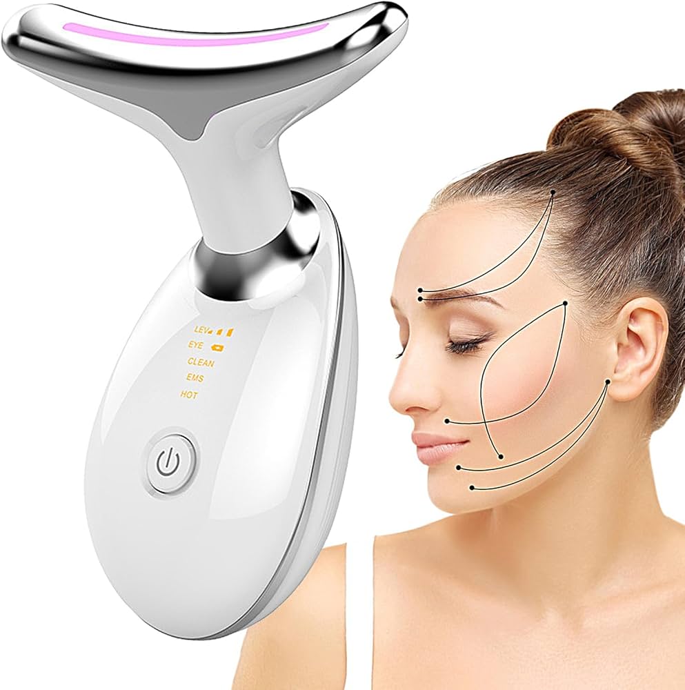 "Tono Perfecto" - Masajeador facial Antienvejecimiento con Luz LED + Masajeador Eléctrico Muscular Mariposa