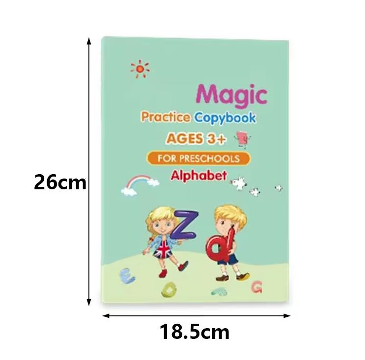 Caligrafía Divertida – Kit Educativo 🎨 Libros de caligrafia Reutilizables X 4