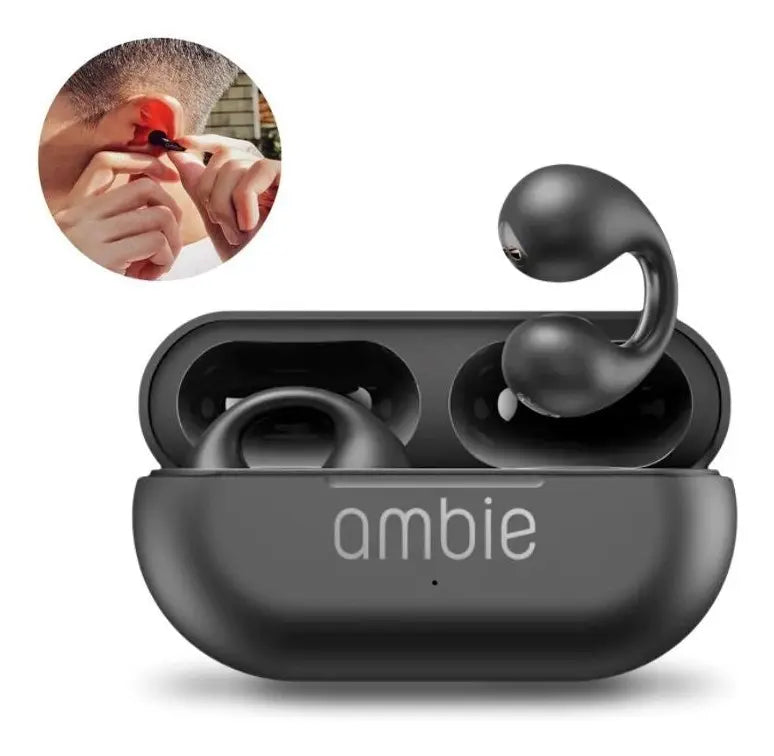 Auriculares Ambie Blanco y negro con Estuche de Carga Premium 🔥